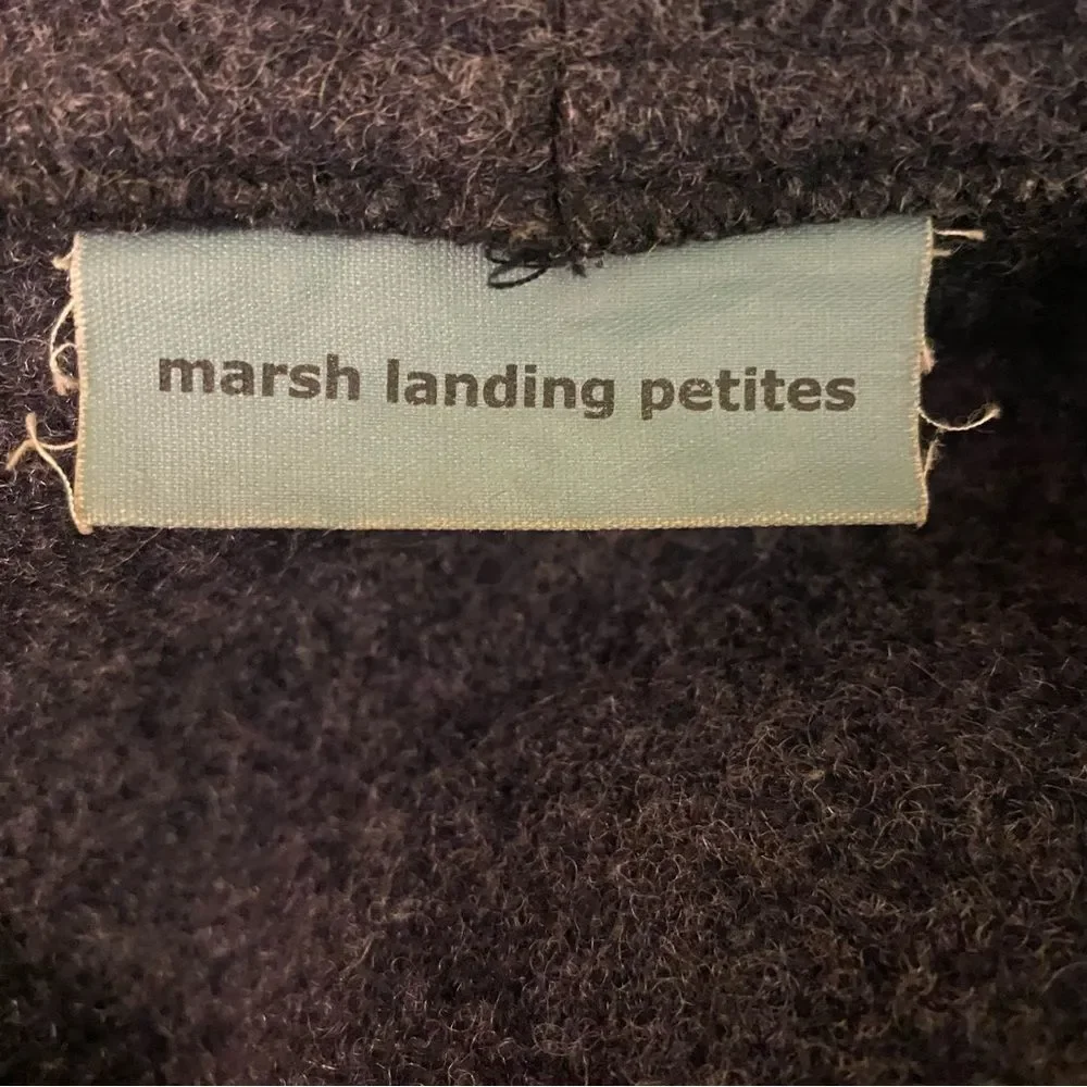 Marsh Landing Barn Jacket Wool Blend Blanket Coat Plaid Rustic Farm House SZ S